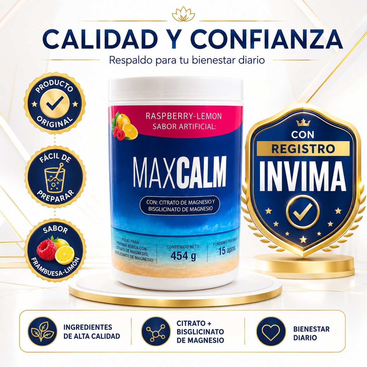 Max Calm 454g Orig Con Reg Invima
