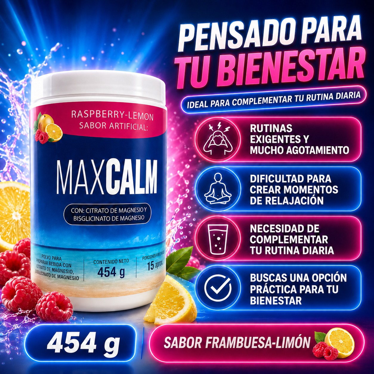 Max Calm 454g Orig Con Reg Invima
